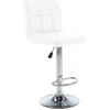 Image de vidaXL Tabouret de bar 2 pcs. Blanc Similicuir