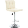 Image de vidaXL Tabouret de bar 2 pcs. Crème similicuir