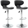 Image de vidaXL Tabouret de bar 2 pcs. noir similicuir