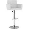 Image de vidaXL Tabouret de bar 2 pcs. Blanc Similicuir