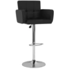 Image de vidaXL Tabouret de bar 2 pcs. noir similicuir