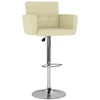 Image de vidaXL Tabouret de bar 2 pcs. Crème similicuir