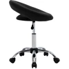 Image de vidaXL Tabouret de travail à roulettes noir similicuir