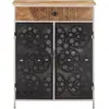 Image de vidaXL Buffet 60x35x75 cm Bois de manguier brut & fer