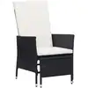 Image de vidaXL Ensemble salon de jardin 2 pièces avec coussins Poly rotin noir