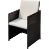 Image de vidaXL Chaises de jardin 3 pcs Marron 56 x 52 x 87 cm Poly rotin