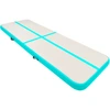 Image de vidaXL Tapis de gymnastique gonflable avec pompe 400x100x15 cm PVC vert