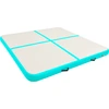 Image de vidaXL Tapis de gymnastique gonflable avec pompe 200x200x10 cm PVC vert