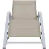 Image de vidaXL Chaise longue Textilène et aluminium Crème