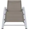 Image de vidaXL Chaise longue Textilène et aluminium Taupe