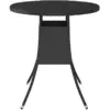 Image de vidaXL Table de jardin noire 70x70x73 cm Poly rotin
