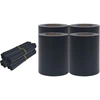 Image de vidaXL Pare-vue de jardin 4 pcs. PVC 35x0,19 m Gris foncé mat