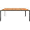 Image de vidaXL Table de jardin 200x150x75 cm acacia et poly rotin gris