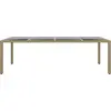 Image de vidaXL Table de jardin avec plateau en verre Beige Poly Rattan