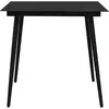 Image de vidaXL Table de jardin noire 80x80x74 cm acier et verre