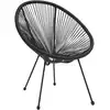 Image de vidaXL Chaises de jardin Moon 2 pcs. Rotin Noir