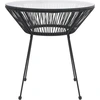 Image de vidaXL Table de jardin noire Ø70x74 cm rotin et verre