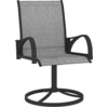 Image de vidaXL Chaises de jardin pivotantes 2 pcs. Textilène et acier gris