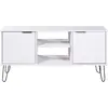 Image de vidaXL Armoire TV New York Range Blanc Pin massif