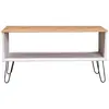 Image de vidaXL Table basse New York blanc et naturel pin massif