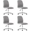 Image de vidaXL Chaises de salle à manger 4 pcs. Tissu gris clair