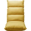 Image de vidaXL Chaise de sol Pliable Tissu jaune moutarde