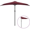 Image de vidaXL Parasol de balcon Mât en aluminium rouge bordeaux 270x144x222cm semi-circulaire