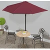 Image de Parasol balcon Mât en aluminium rouge bordeaux 300x155x223cm semi-circulaire