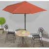 Image de vidaXL Parasol de balcon Mât en aluminium Terracota 300x155x223cm semi-circulaire
