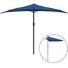 Image de vidaXL Parasol de balcon Mât en aluminium bleu 300x155x223cm semi-circulaire
