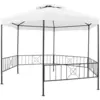 Image de vidaXL Pavillon de jardin 323x275x265 cm Blanc 180 g/m