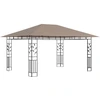Image de vidaXL Pavillon avec moustiquaire 4x3x2,73 m Taupe 180 g/m