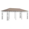 Image de vidaXL Pavillon avec moustiquaire 6x3x2,73 m Taupe 180 g/m