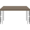 Image de vidaXL Pavillon mural 4x3 m Taupe Tissu