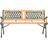 Image de vidaXL Banc de jardin 122 cm Fonte et bois massif de sapin