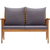 Image de vidaXL Banc de jardin avec coussins 119 cm Bois massif acacia