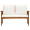 Image de vidaXL Banc de jardin avec coussins 119 cm Bois massif acacia