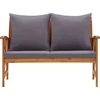Image de vidaXL Banc de jardin avec coussins 119 cm Bois massif acacia