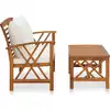 Image de vidaXL Ensemble salon de jardin 2 pièces avec coussins en bois massif d'acacia
