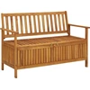 Image de vidaXL Banc de jardin avec espace de rangement 120 cm bois massif acacia