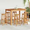 Image de vidaXL Barhocker 6 Stk. Massivholz Akazie