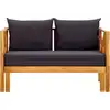 Image de vidaXL Banc de jardin 2 places avec coussins 122 cm bois massif acacia