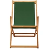 Image de vidaXL Chaise de plage pliante bois d'eucalyptus et tissu vert