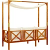 Image de vidaXL Banc de jardin avec toit solaire en bois massif d'acacia