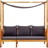 Image de vidaXL Banc de jardin avec toit solaire en bois massif d'acacia