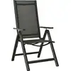 Image de vidaXL Chaises de jardin pliantes 2 pcs. Textilène et aluminium noir