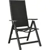 Image de vidaXL Chaises de jardin pliantes 2 pcs. Textilène et aluminium noir