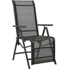 Image de vidaXL Chaises longues de jardin 2 pcs. Textilène et aluminium noir