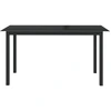 Image de vidaXL Table de jardin noire 150x90x74 cm aluminium et verre