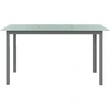 Image de vidaXL Table de jardin gris clair 150x90x74 cm Aluminium et verre